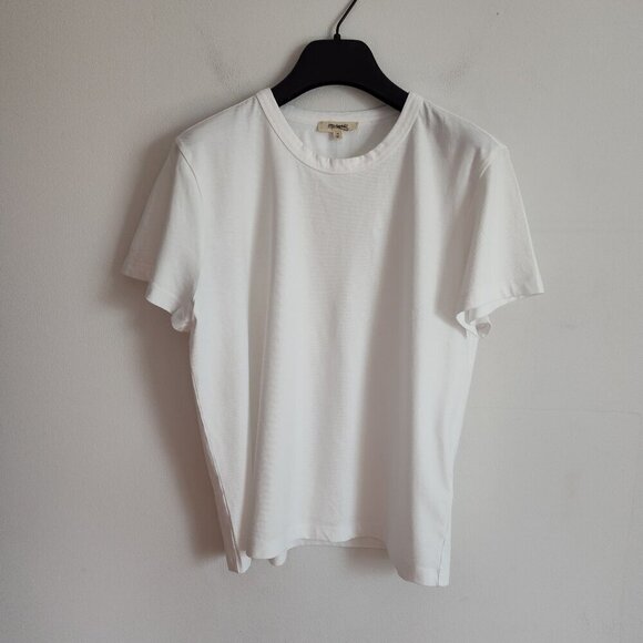 Ladies SZ M Madewell The Perfect Crewneck White Short-Sleeve T-Shirt - Picture 1 of 3